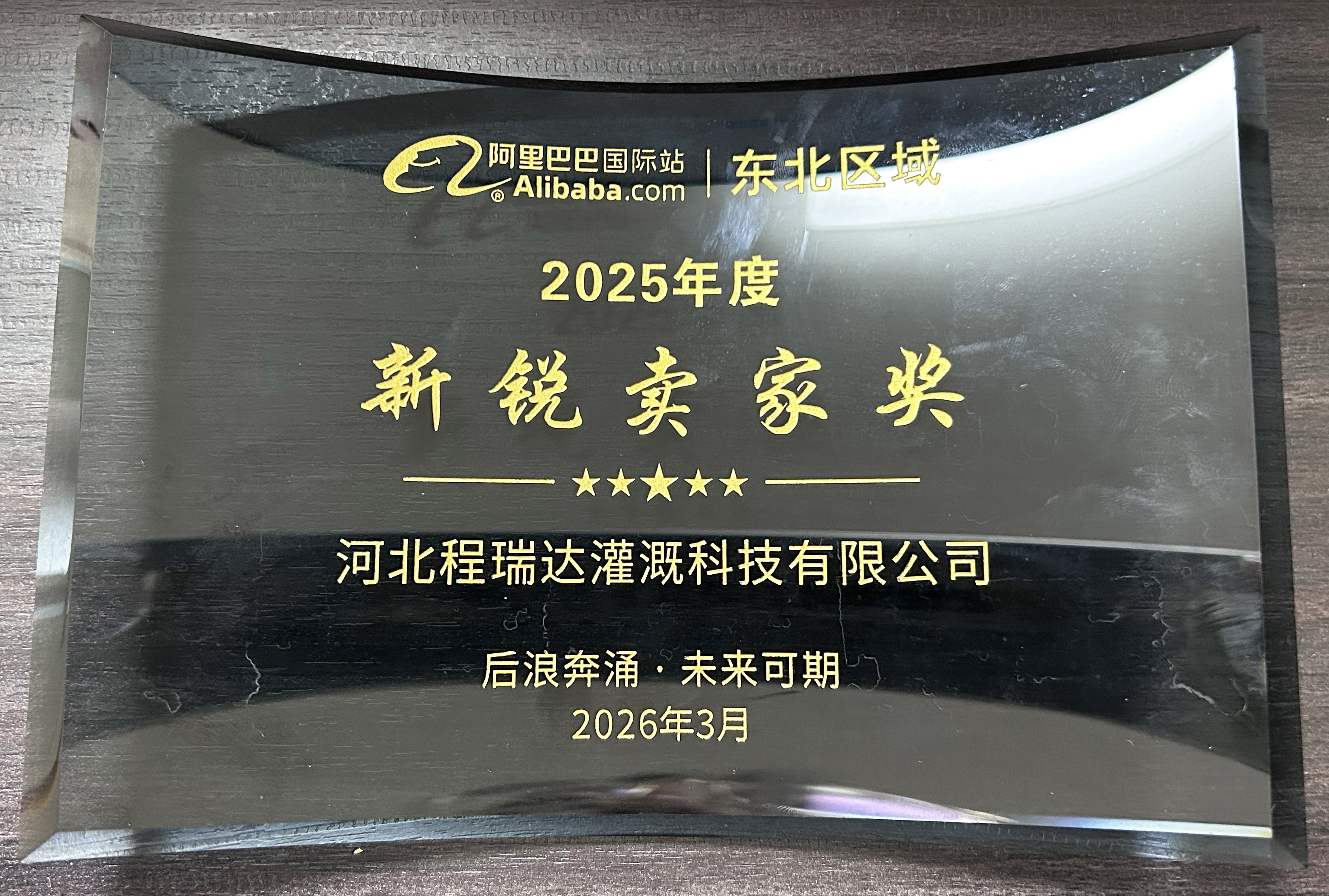 泉州程瑞达灌溉 | 荣获阿里国际站新锐卖家奖